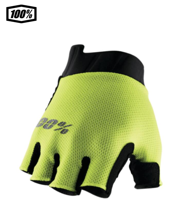 樂天商城 - 【送料無料】100％ ワンハンドレットパーセント EXCEEDA Gel Short Finger MBT/サイクリング用グローブ　Fluo Yellow　1s10024-00005