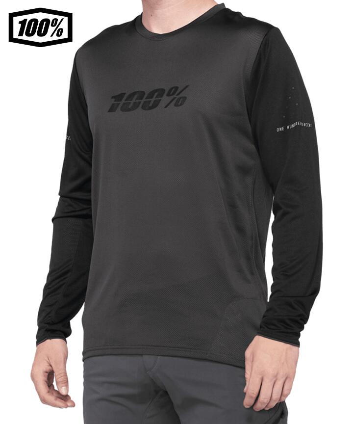 樂天商城 - 【送料無料】100％ ワンハンドレットパーセント RIDECAMP 長袖ジャージ　Black/Charcoal　1s40028-00000