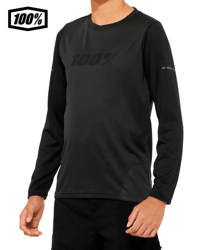 樂天商城 - 【送料無料】 【子ども用】　100％　ワンハンドレットパーセント RIDECAMP Youth　長袖 ジャージ　Black/Charcoal　40032-00000