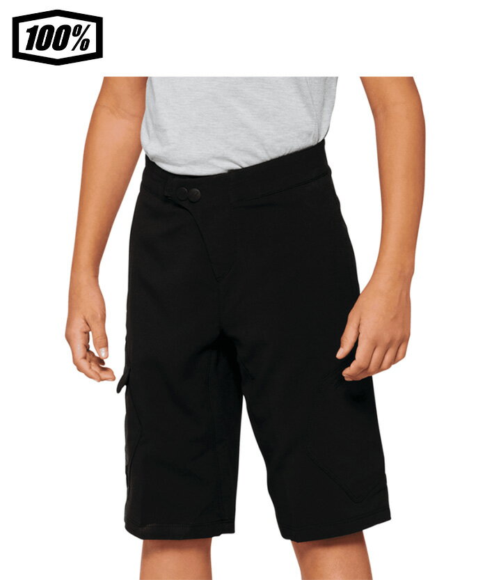 【送料無料】 【子ども用】 100％ ワンハンドレットパーセント RIDECAMP Youth 半ズボン Black 40033-00000