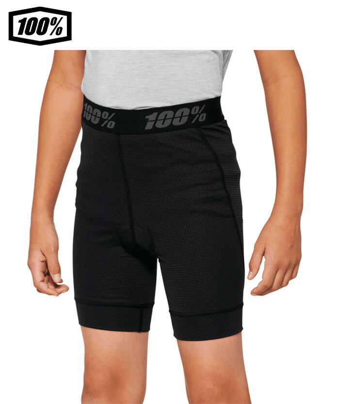 【送料無料】【子ども用】 100％ ワンハンドレットパーセント RIDECAMP Youth Liner Shorts ライナーショーツ Black 半ズボン 1s40034-00000
