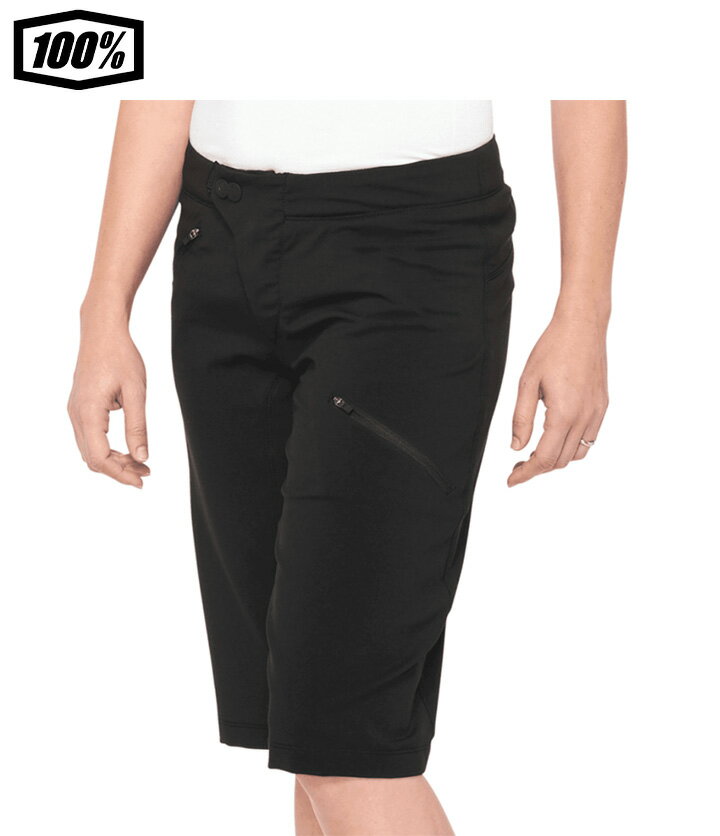 【送料無料】 【女性用】 100％ ワンハンドレットパーセント RIDECAMP Womens Shorts 半ズボン Black 1s40037-00000