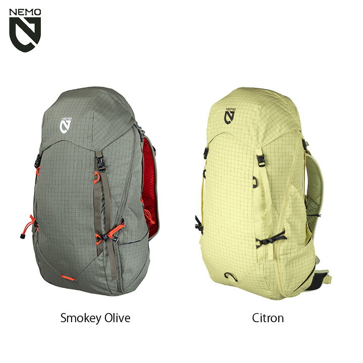 NEMO ニーモ_イクイップメント Resolve 35L Endless Promise Technical Active Daypack リゾルブ 35L エンドレスプロミス テクニカルアクティブデイパック Smokey Olive／ Citron キャンプ アウトドア ハイキング 登山 グランピング