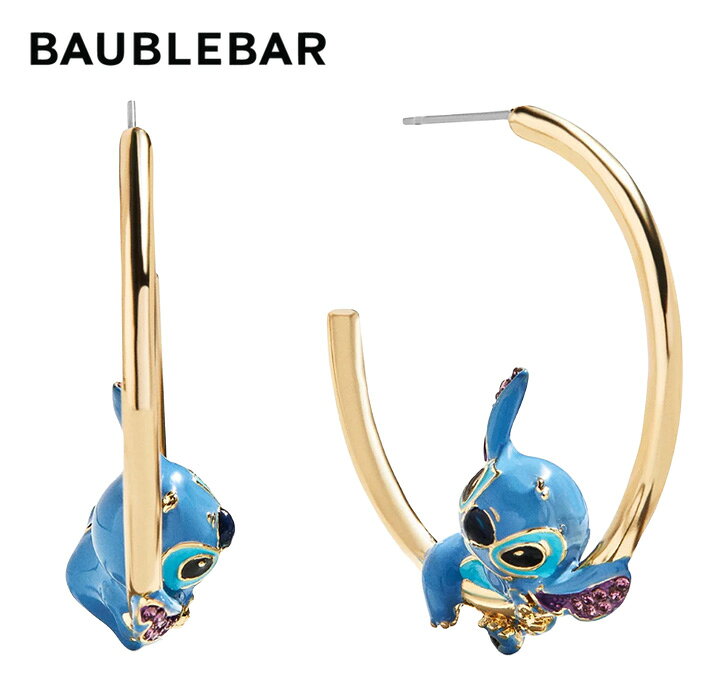 樂天商城 - BaubleBar バウブルバー Disney Stitch 3D Hoop Earrings スティッチ 3D フープイヤリング アクセサリー プレゼント レディース ディスニー