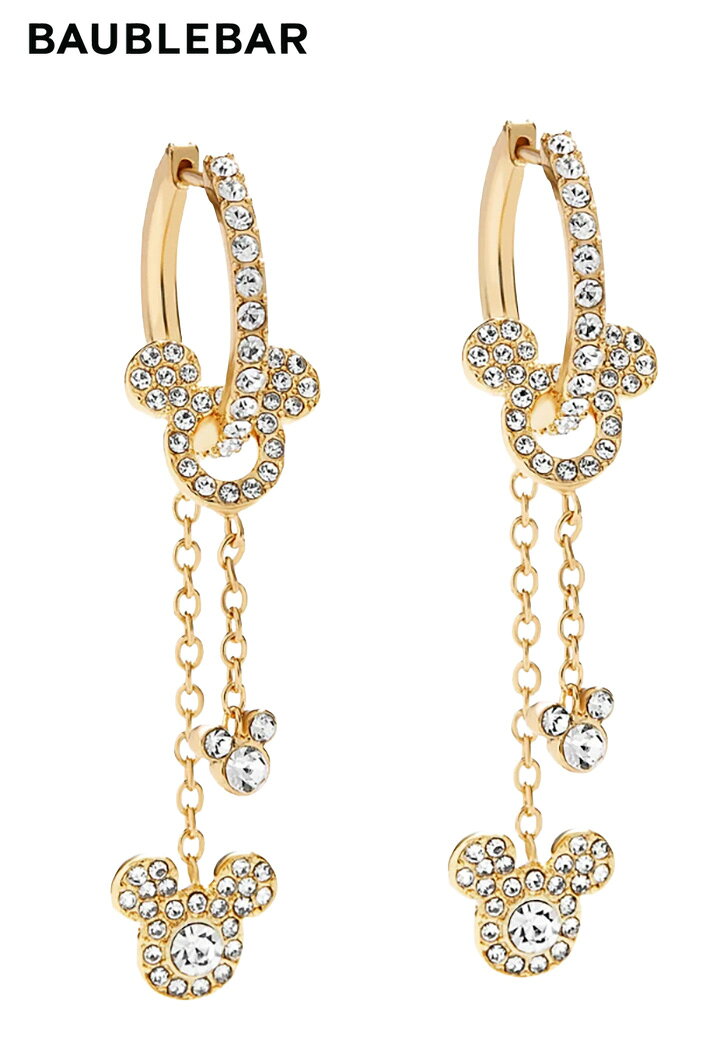 樂天商城 - BaubleBar バウブルバー Disney Mickey Mouse Drop Earrings ディズニー ミッキーマウス ドロップイヤリング アクセサリー プレゼント レディース ディスニー
