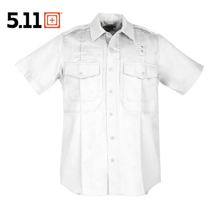 5.11タクティカル 5.11Tactical メンズショートスリーブシャツ TWILL PDU CLASS B SHORT SLEEVE SHIRT ホワイト 半袖 襟付きシャツ