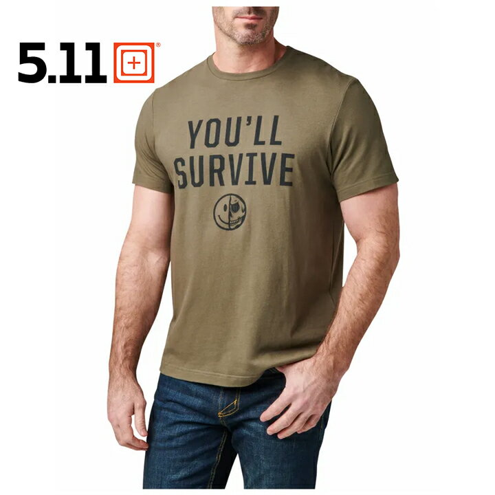 5.11タクティカル 5.11Tactical メンズTシャツYOULL SURVIVE TEEアクティブウェア トレッキング アウトドア キャンプ 1