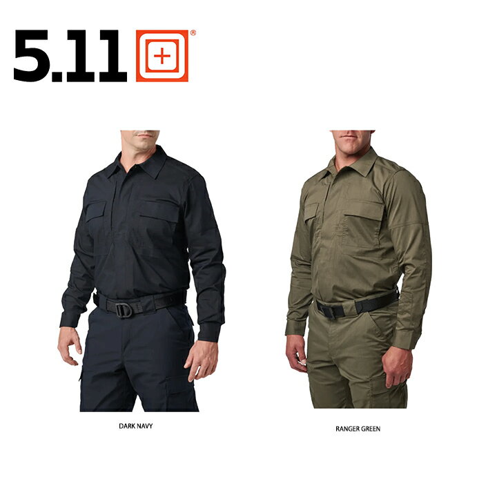 5.11タクティカル 5.11Tactical メンズロングスリーブシャツFLEX-TAC TDU RIPSTOP LONG SLEEVE SHIRT シャツ 長袖シャツ 襟付きシャツ 1
