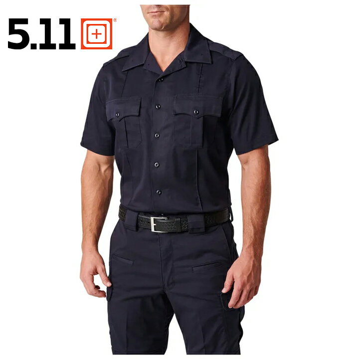 5.11タクティカル 5.11Tactical メンズショートスリーブシャツ NYPD STRYKE TWILL SHORT SLEEVE SHIRT ネイビー 半袖 制服 襟付きシャツ 半袖シャツ