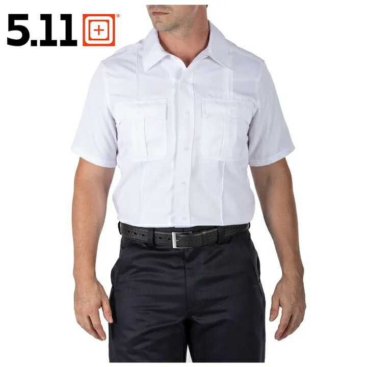 5.11タクティカル 5.11Tactical メンズショートスリーブシャツ CLASS A FAST-TAC TWILL SHORT SLEEVE SHIRT ホワイト 半袖 制服 襟付きシャツ 半袖シャツ