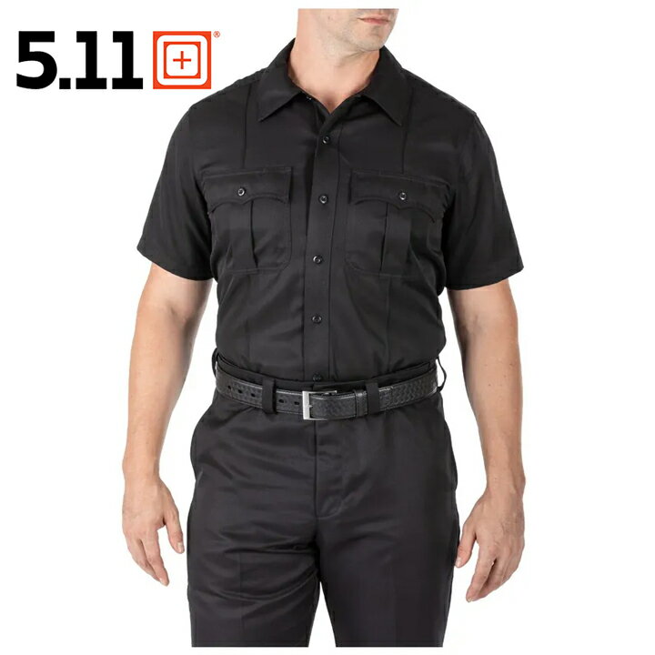 5.11タクティカル 5.11Tactical メンズショートスリーブシャツ CLASS A FAST-TAC TWILL SHORT SLEEVE SHIRT ブラック 半袖 制服 襟付きシャツ 半袖シャツ