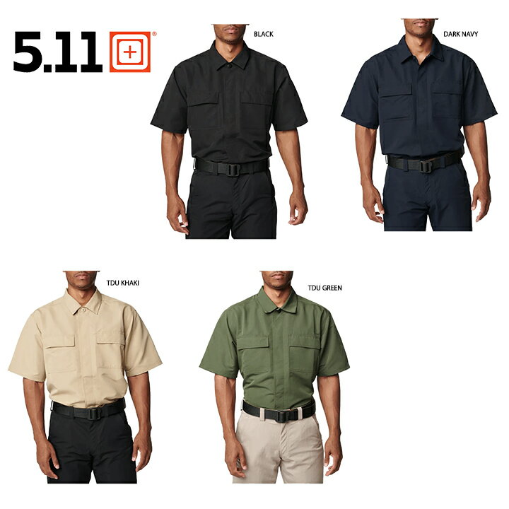 5.11タクティカル 5.11Tactical メンズショートスリーブシャツ FAST-TAC TDU SHORT SLEEVE SHIRT 半袖 制服 襟付きシャツ 半袖シャツ