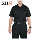 5.11タクティカル 5.11Tactical メンズショートスリーブシャツ TWILL PDU CLASS A SHORT SLEEVE SHIRT ブラック 半袖 襟付きシャツ 制服