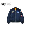 アルファインダストリー ALPHA INDUSTRIES ナサ NASA MA-1 メンズ ジャケット レプリカ ブルー MJM21093c1 冬物