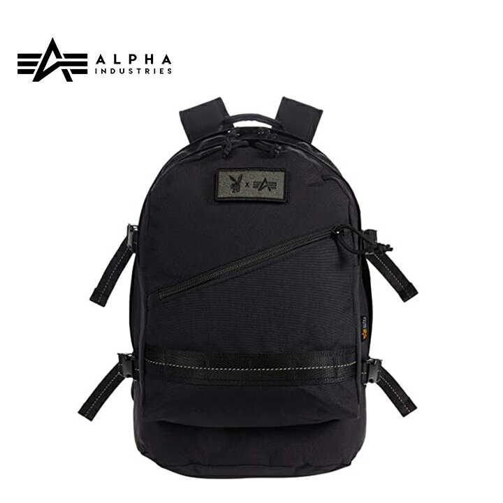 アルファインダストリーズ リュック メンズ 【30%割引！スーパーセール】 アルファインダストリー x プレイボーイ ALPHA INDUSTRIES x PlayBoy ミッション バックパック ブラック カジュアル おしゃれ お出かけ 通学