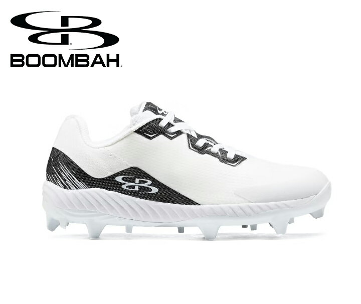 ブーンバー Boombah メンズインパルスピュアニットSEモデルクリート Mens Impulse Pureknit SE Molded Cleat ホワイトブラック 野球スパイク 野球 スパイク ベースボール スポーツ 運動 シューズ 靴