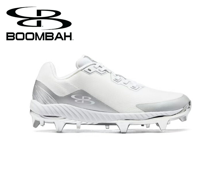 ブーンバー Boombah メンズインパルスピュアニットSEモデルクリート Mens Impulse Pureknit SE Molded Cleat ホワイトメタリックシルバー 野球スパイク 野球 スパイク ベースボール スポーツ 運動 シューズ 靴