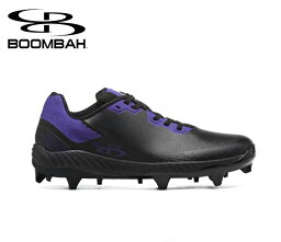 ブーンバー Boombah メンズインパルスモールドクリート Mens Impulse Pureknit Molded Cleat ブラックパープル 野球スパイク 野球 スパイク ベースボール スポーツ 運動 シューズ 靴