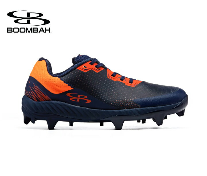 ブーンバー Boombah メンズインパルスモールドクリート Mens Impulse Pureknit Molded Cleat ネイビーオレンジ 野球スパイク 野球 スパイク ベースボール スポーツ 運動 シューズ 靴