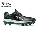 ブーンバー Boombah メンズダートパースートモールドクリート Mens Dart Pursuit Molded Cleat ブラックダークグリーンホワイト 野球スパイク 野球 スパイク ベースボール スポーツ 運動 シューズ 靴