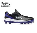 ブーンバー Boombah メンズダートパースートモールドクリート Mens Dart Pursuit Molded Cleat ブラックパープルホワイト 野球スパイク 野球 スパイク ベースボール スポーツ 運動 シューズ 靴