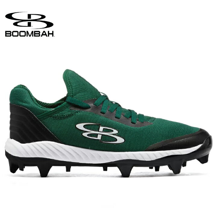 ブーンバー Boombah メンズラプターチョイスモールドクリート Mens Raptor Choice Molded Cleat ブラックダークグリーンホワイト 野球スパイク 野球 スパイク ベースボール スポーツ 運動 シューズ 靴