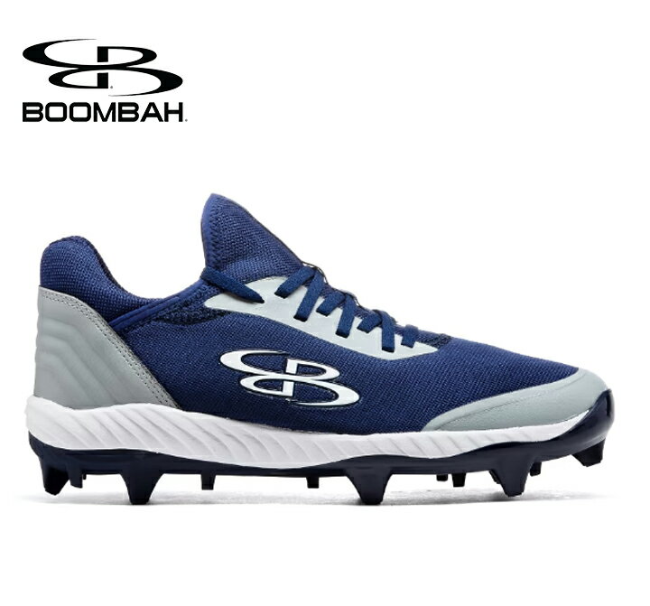 ブーンバー Boombah メンズラプターチョイスモールドクリート Mens Raptor Choice Molded Cleat ネイビーグレーホワイト 野球スパイク 野球 スパイク ベースボール スポーツ 運動 シューズ 靴