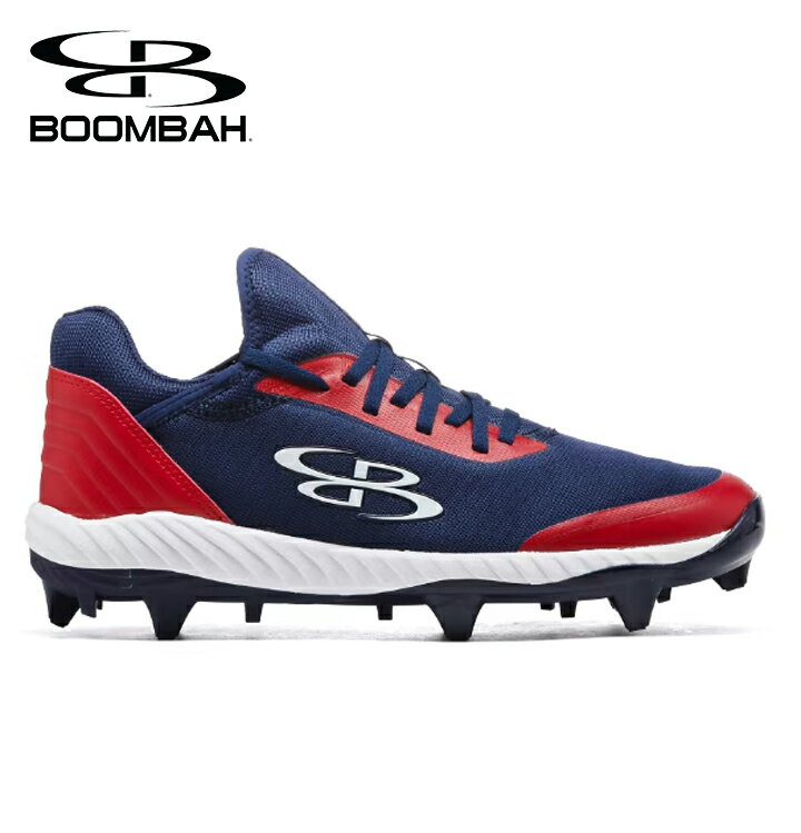 ブーンバー Boombah メンズラプターチョイスモールドクリート Mens Raptor Choice Molded Cleat ネイビーレッドホワイト 野球スパイク 野球 スパイク ベースボール スポーツ 運動 シューズ 靴