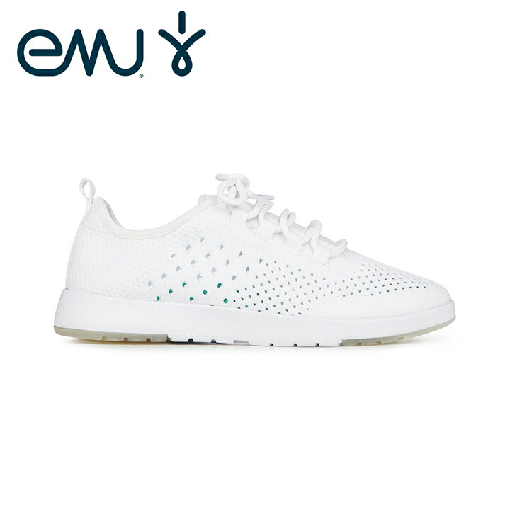 EMU Australia エミューオーストラリア エミュ エミュー スニーカー Miki 軽量 洗える スニーカー 厚底 メリノウール ウール レディース 靴 歩きやすい w12479 ホワイト ウォーキング ジム 蒸れない