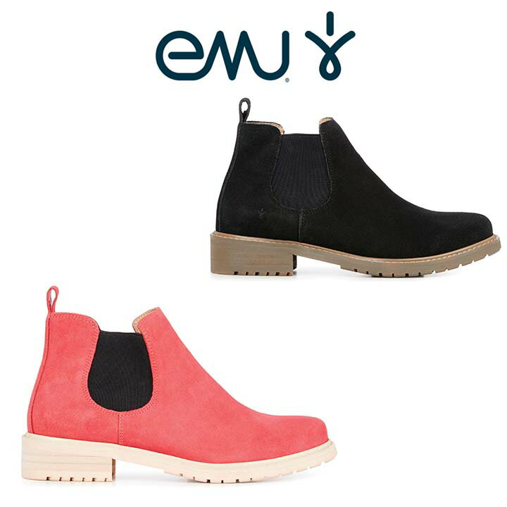 EMU のWaterproofコレクションは、雨や雪の日でも安心して履いて頂けます防水のスエードが突然の悪天候にも対応できるので機能もバッチリ！ スエードとアウトソールのコントラスが足元を軽いイメージにしてくれるので温かい季節でも使いやすい...