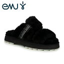 エミュー スリッパ・ルームシューズ EMU エミュー ファー サンダル レディース ルームシューズ 黒 Women Australia Wobbegong Womens Slippers 送料無料 リラックス 可愛い 快適 もこもこ 蒸れない W12548