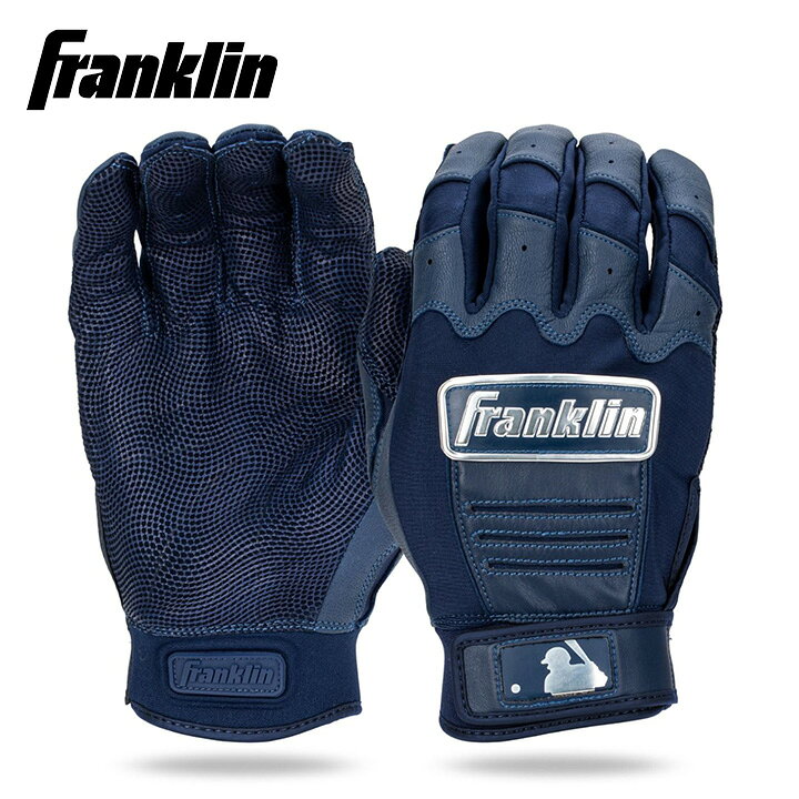 ★Franklin★ ＜商品説明＞ Franklin Sportsで最も人気の高いCFX Proシリーズのバッティンググローブです。MLB公式採用モデルとして多くのプロ選手に使用されており、プレミアムデジタルカブレッタレザーを採用した手のひらが優れたグリップ力と柔らかな装着感を実現。さらに、人間工学に基づいた設計と独自のフィットテクノロジーにより、快適なフィット感と高い操作性を発揮します。シーズンを通して最高のパフォーマンスを求めるプレーヤーにおすすめのモデルです。 ＜特徴＞ ・MLB公式採用のバッティンググローブ ・MLB選手にも愛用されるCFX Proシリーズ ・プレミアムデジタルカブレッタレザー製パーム ・手のひらの溝加工によりグリップ力を向上 ・手のひらのシワやたるみを軽減 ・TRI-CURVE®テクノロジー採用で自然な手の形状にフィット ・QUAD-FLEX TECHNOLOGY®採用でバットを握る際のフィット感を向上 ・TECTONIC FIT INSERTS採用で柔軟性と快適性を両立 ・優れたフィット感、操作性、耐久性を実現 ※他のFranklin商品はこちら ※モニターの見え方により画像の色と実物の色が若干異なる場合がございます。・当店でご購入された商品は、「個人輸入」としての取り扱いになり、アメリカから、あるいは日本の物流倉庫からお客様のもとへ直送されます。・通常の個人輸入の場合は関税、消費税、通関手数料等が別途請求される場合があります。しかし当店では、お客様が安心して購入できるように、当店がそれらの諸経費を支払いますので、別途請求されることはありません。・個人輸入される商品は、すべてご注文者自身の「個人使用・個人消費」が前提となります。ご注文された商品を第三者へ無償で贈答することはできますが、商用目的に転売することは法律で禁止されております。