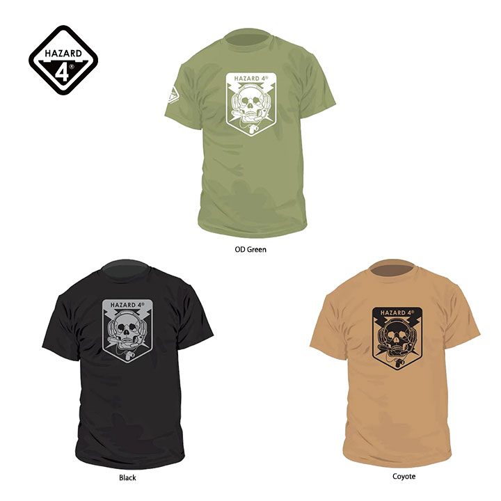 HAZARD4 ハザード4 OPERATOR SKULL COTTON T-SHIRT グラフィックTシャツ 登山 ハイキング 山登り アクティビティ トレイルランニングアウトドア サバゲー サバイバル