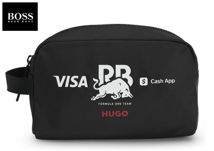 ヒューゴボス Hugo Boss Visa Cash App Racing Bulls Logo Washbag　バック　ハンドバック　ポーチ 送..