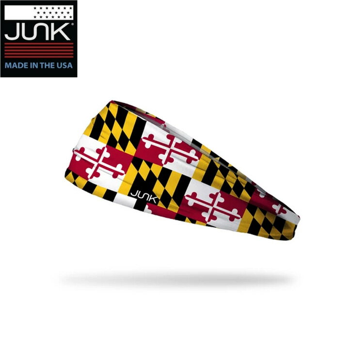 アメリカ発 【ネコポス送料無料】 ヘッドバンド Junk Bland ジャンク ブランド スポーツヘッドバンド Maryland Flag メジャーリーガー愛用