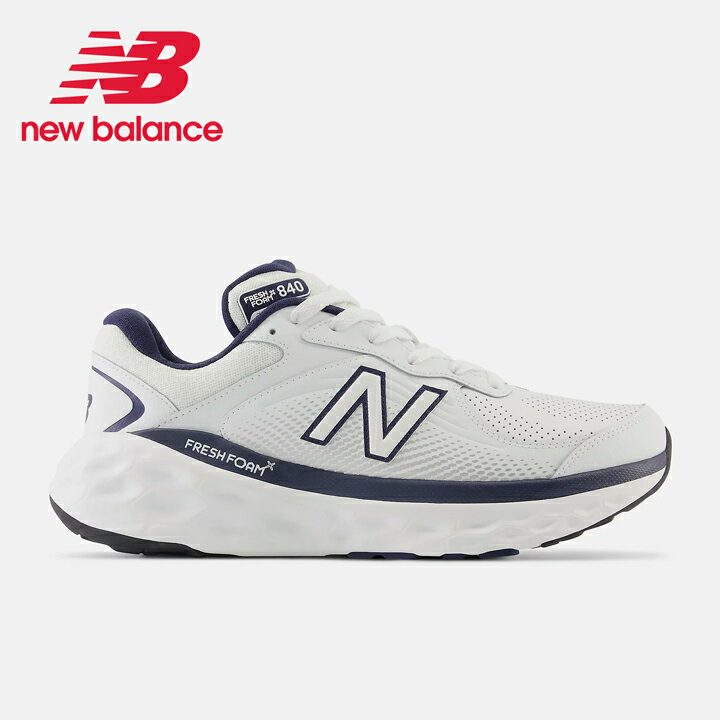 ニューバランス New Balance メンズシューズ Fresh Foam X 840F ホワイト ウォーキングシューズ 運動靴 スポーツ アクティビティ カジュアル 1