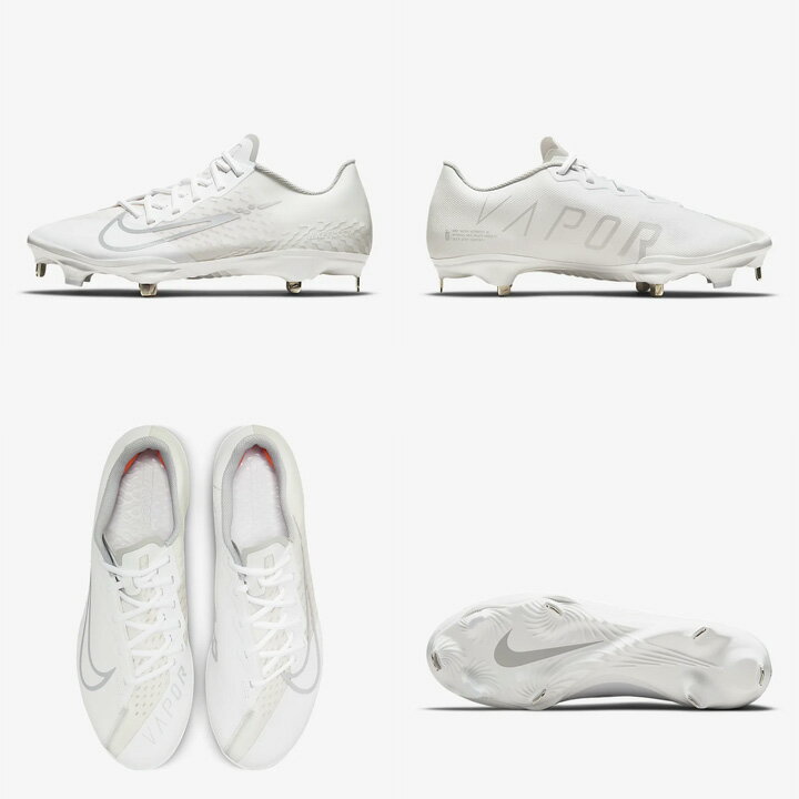 送料無料【日本未発売 】 ナイキ 野球 スパイク 大人用 金属 LUNAR VAPOR ULTRAFLY ELITE 4 White 白 DA0701 100