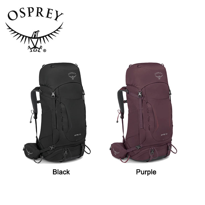 Osprey オスプレー KYTE 58 カイト58 レディース バックパック リュックサック バッグ アウトドア 登山 長距離 ハイキングトレッキング キャンプ 大容量 グランピング フェス 10004779 10004778 10004781 10004780