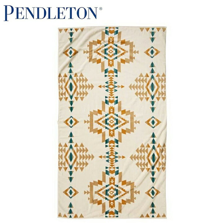 ペンドルトン ブランケット ペンドルトン PENDLETON タオル ブランケット オーバーサイズ ジャガード 100% コットン タオル ブランケット ひざ掛け XB233-53942 Oversized Jacquard Towels Cheif Rock Point Ivory SPA TOWEL 大判 洗濯機洗 バスタオル