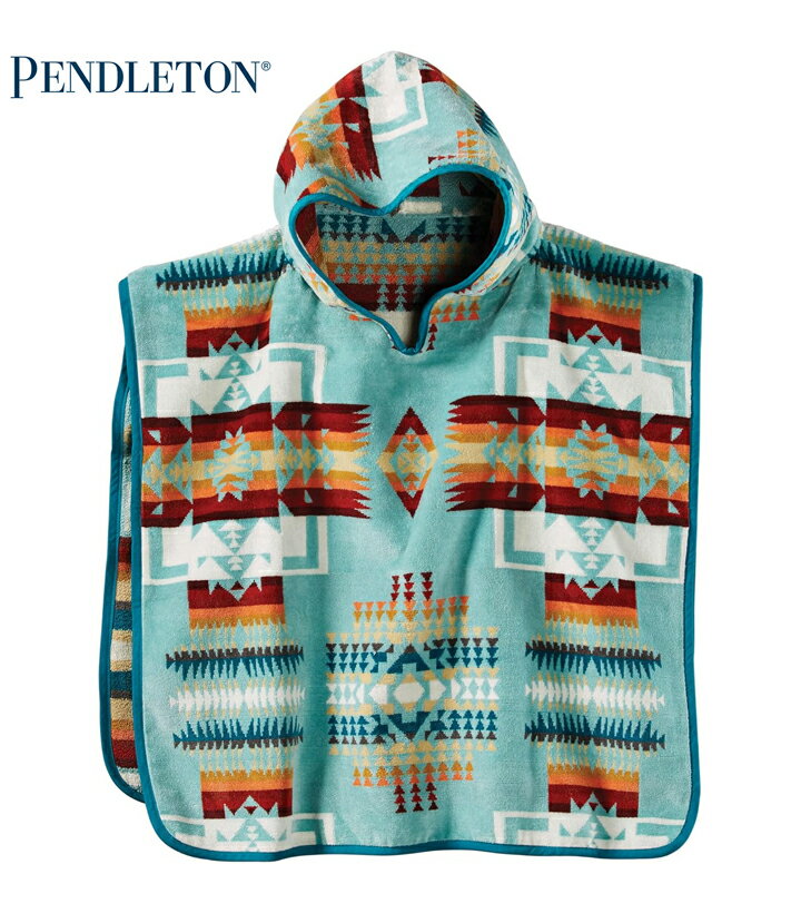 ★ペンドルトンPendleton★ CHILD JACQUARD HOODED TOWEL, Aqua 象徴的なペンドルトンのデザインで織られたこの着用可能なフード付きタオルは、体を暖かくドライに保ちます。 サイズ：60.96cm x 60.96cm 素材：100%コットン PENDLETON WOOLEN MILLSは1863年に設立された、ポートランド・オレゴンに本社を置くファミリーカンパニーで、パシフィックノースウエスト(アメリカ北西部)にある2つの工場で今もなおワールドクラスのウールの生産を続けています。高品質なウールを使ったアイコニックなブランケットやアパレル製品、上質なホームウェアなどの多様な製品を取り揃えています。長い歴史の中で培った経験や想像力、そして品質への徹底した拘りは、WARRANTED TO BE A PENDLETON(ペンドルトンであることを保証する)というスローガンに裏打ちされ、全てのPENDLETON製品に織り込まれています。 ※その他ペンドルトン商品はこちら※ ※モニターの見え方により画像の色と実物の色が若干異なる場合がございます。商品説明のため、違うカラーの商品画像を使用している場合がございます。・当店でご購入された商品は、「個人輸入」としての取り扱いになり、アメリカから、あるいは日本の物流倉庫からお客様のもとへ直送されます。・通常の個人輸入の場合は関税、消費税、通関手数料等が別途請求される場合があります。しかし当店では、お客様が安心して購入できるように、当店がそれらの諸経費を支払いますので、別途請求されることはありません。・個人輸入される商品は、すべてご注文者自身の「個人使用・個人消費」が前提となります。ご注文された商品を第三者へ無償で贈答することはできますが、商用目的に転売することは法律で禁止されております。