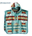 ペンドルトン PENDLETON 子供用フード付きタオル CHILD JACQUARD HOODED TOWEL, Aqua プレゼント ギフト 子供用タオル 入浴 1