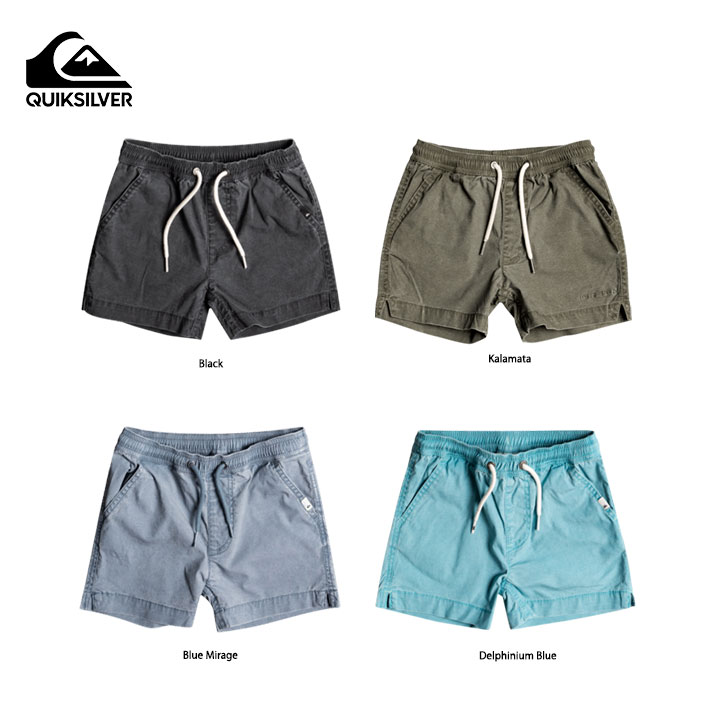 Quiksilver クイックシルバー Boys 2-7 Taxer Elastic Waist Shorts 男の子用ショートパンツ 短パン アウトドア 遊び シンプル かわいい ナチュラル おしゃれ