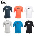 Quiksilver クイックシルバー All Time Short Sleeve UPF 50 Rashguard メンズショートスリーブラッシュガード 水着 アウトドア 遊び シンプル ナチュラル おしゃれ