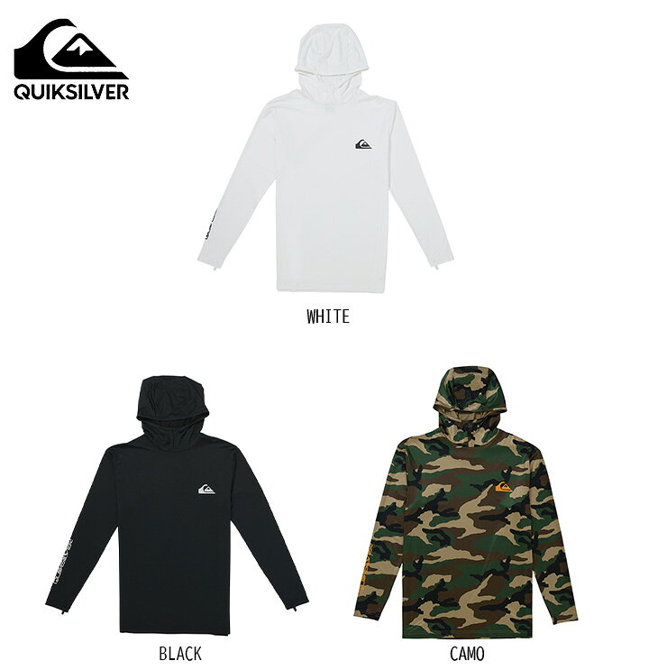 Quiksilver クイックシルバー Everyday Hooded UPF 50 Long Sleeve Surf Shirt メンズ ラッシュガード ロングスリーブシャツ アウトドア シンプル ナチュラル