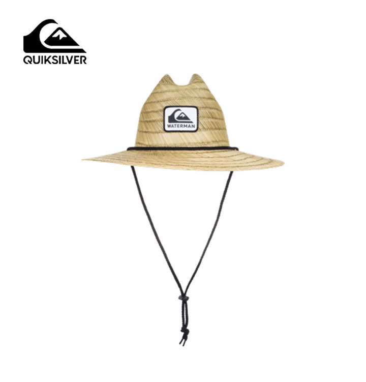 Quiksilver クイックシルバー Waterman The Tier Straw Lifeguard Hat メンズ麦わら帽子 ハット 帽子 麦わら アウトドア 遊び シンプル ナチュラル おしゃれ