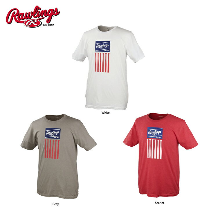 ローリングス Rawlings 大人用バットフラッグTシャツ RAWLINGS ADULT BAT FLAG T-SHIRT Tシャツ 半袖 野球 ベースボール 練習