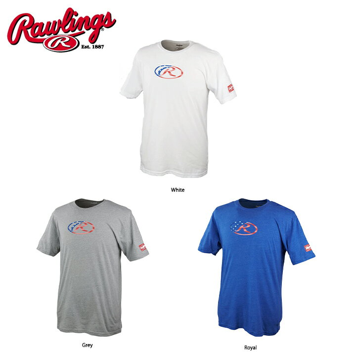 樂天商城 - ローリングス Rawlings 大人用オーバルR USA Tシャツ RAWLINGS ADULT OVAL-R USA T-SHIRT Tシャツ 半袖 野球 ベースボール 練習