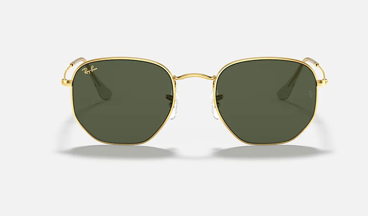 Rayban レイバン RB3548N-9679 HEXAGONAL サングラス ゴールドフレーム 金縁 グリーンレンズ メンズ レディース ユニセックス UVカット 紫外線 UV対策 【海外正規品】