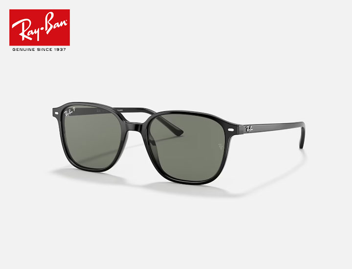 Rayban レイバン RB2193f-8647 LEONARD サングラス ブラックフレーム 黒縁 グリーンレンズ メンズ レデ..