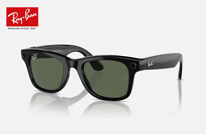 レイバン Rayban スマートサングラスRW4006 601/71 META WAYFARER サイズL ブラックフレーム 黒縁 ユニセックス 【海外正規品】